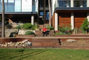 Kyle sitting in tierra projects seaforth project